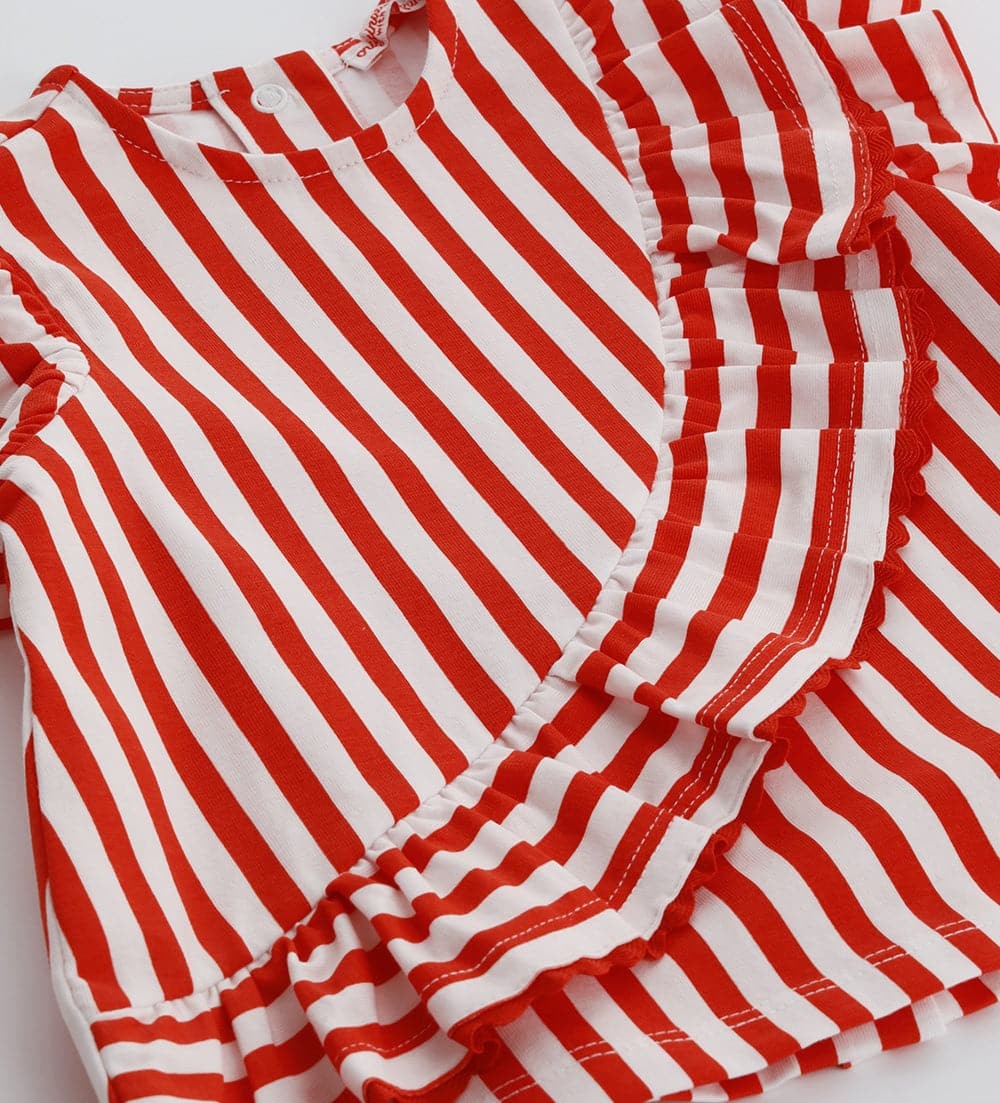 Red-White Short-Sleeved T-Shirt