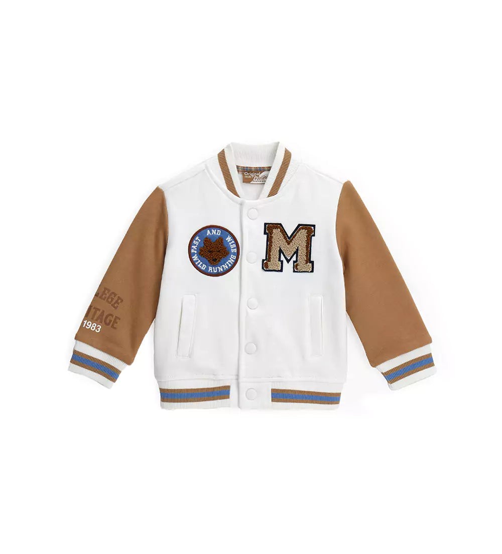 Young Wolves Toddler Boy Fleece Jacket - White