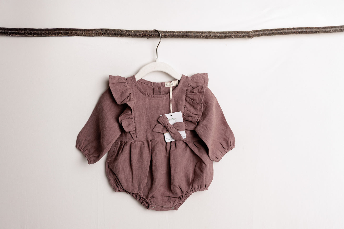 Gabriella Longsleeve Romper with Bow