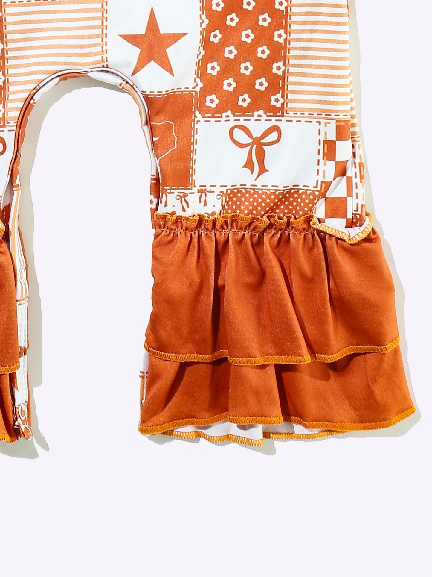 Texas Orange Baby Romper