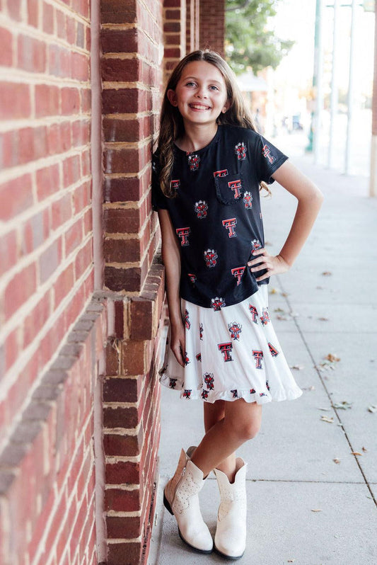 Texas Tech White Raider Red Twirl Skort