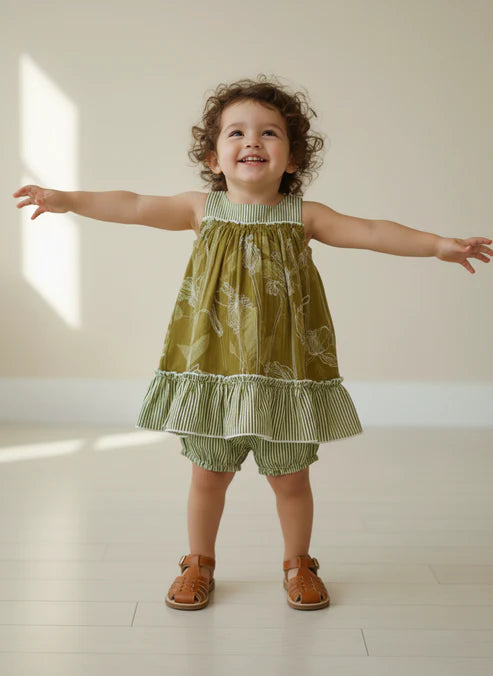 Green Yana Swing Dress