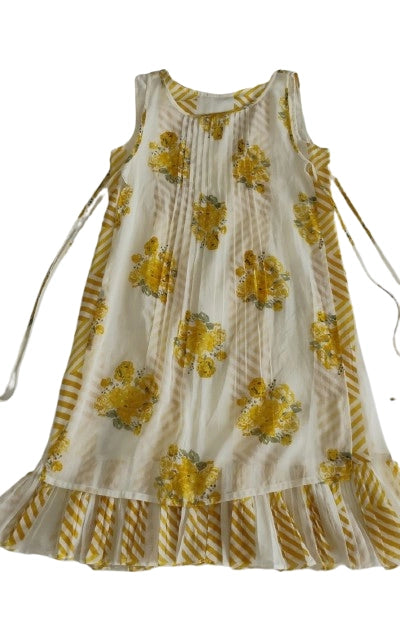 Yellow Floral Lana Layered Dress