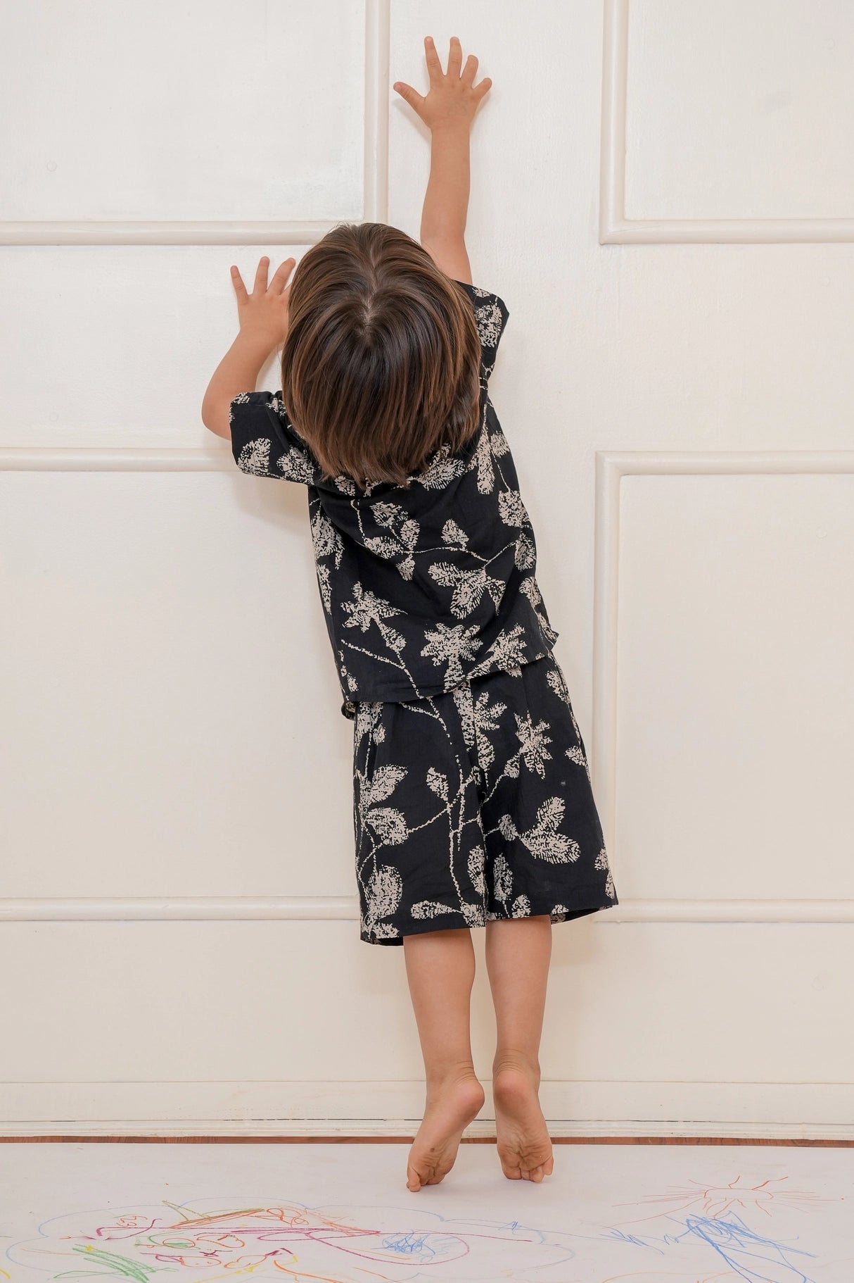Black Floral Samir Cord Set