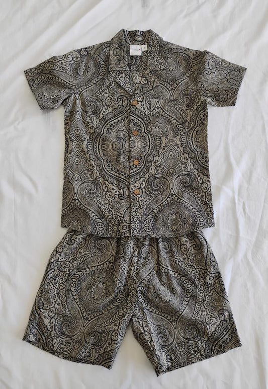 Black Paisley Samir Co-Ord Set