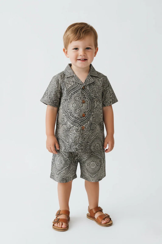 Black Paisley Samir Co-Ord Set