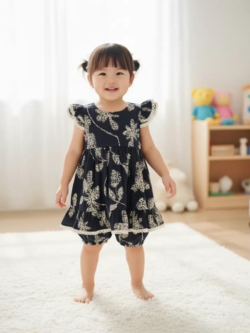 Black and White Shama Dress Infant