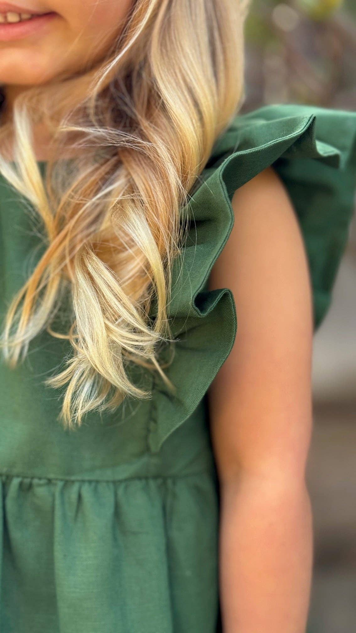 The Holly Dress -Forest Green-Organic Linen sleeveless dress