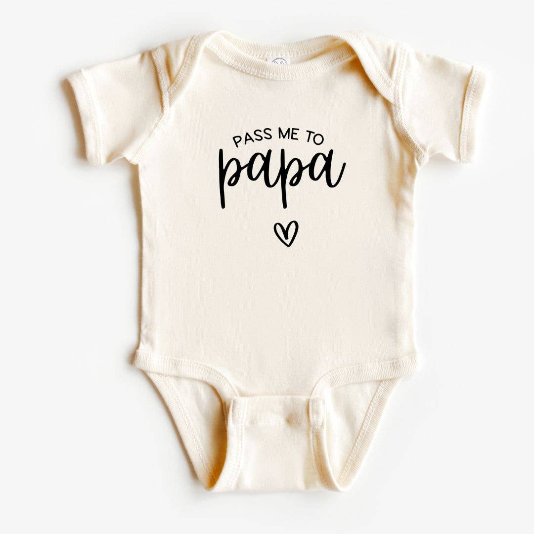 Pass Me to Papa Baby Bodysuit | Gift for New Grandparents