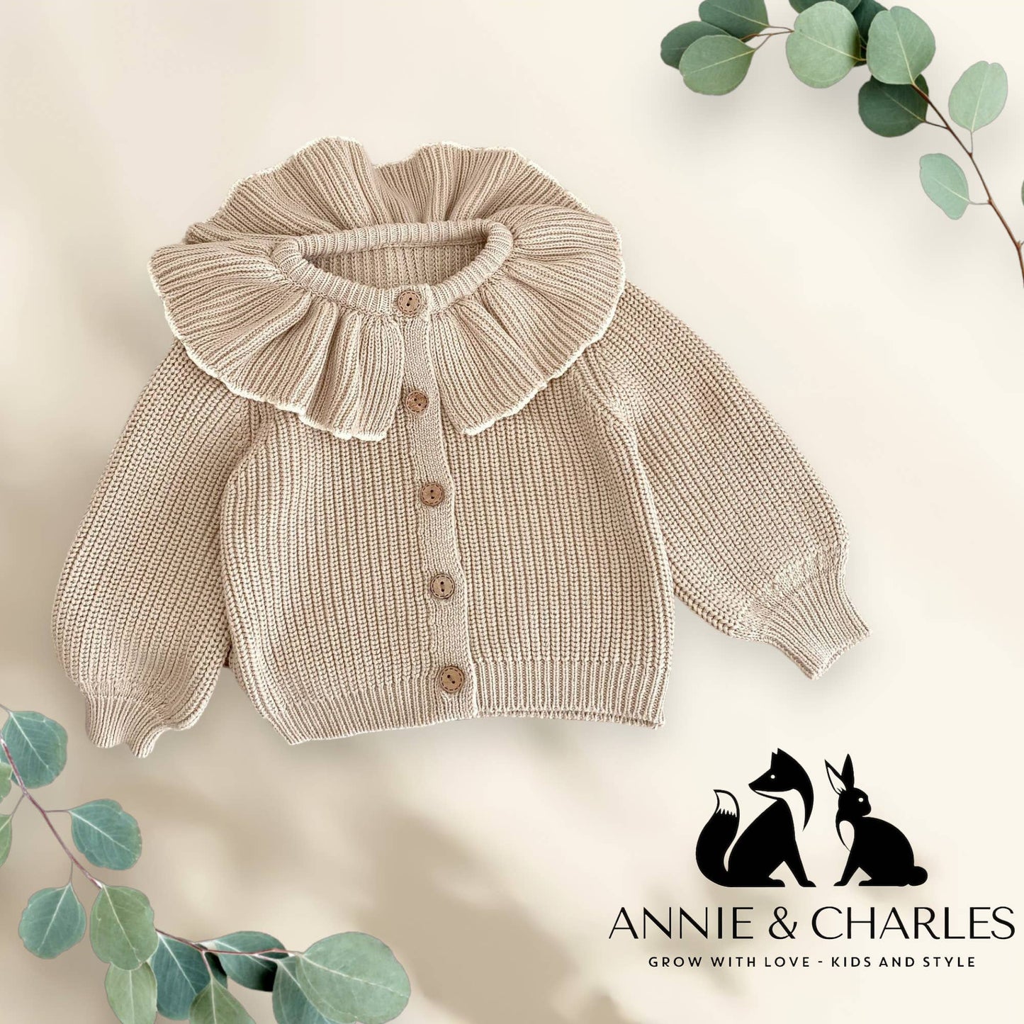 Annie & Charles® knit jacket with collar Amalia