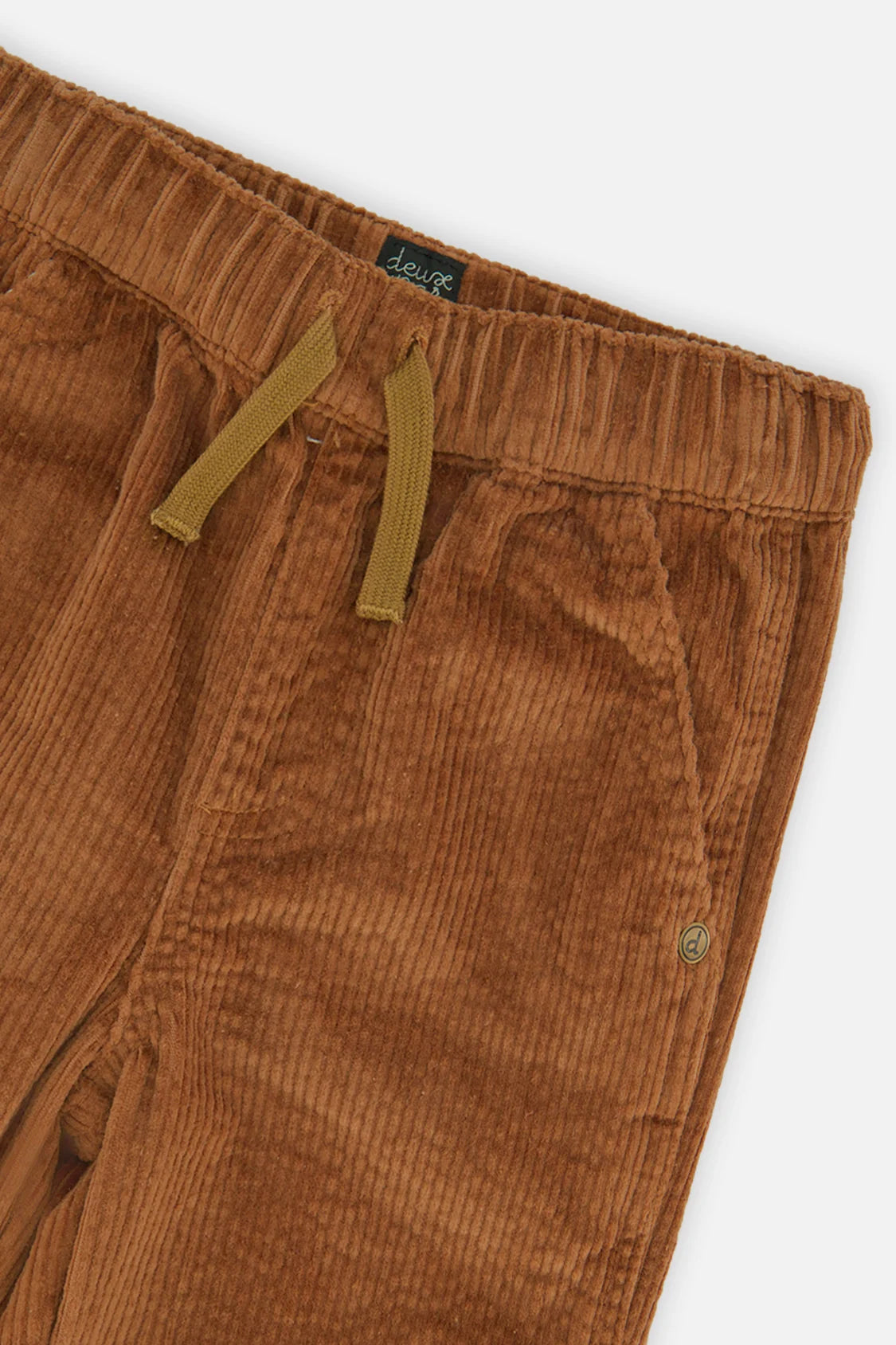 Stretch Corduroy Pants With Cargo Pocket Brown Sugar