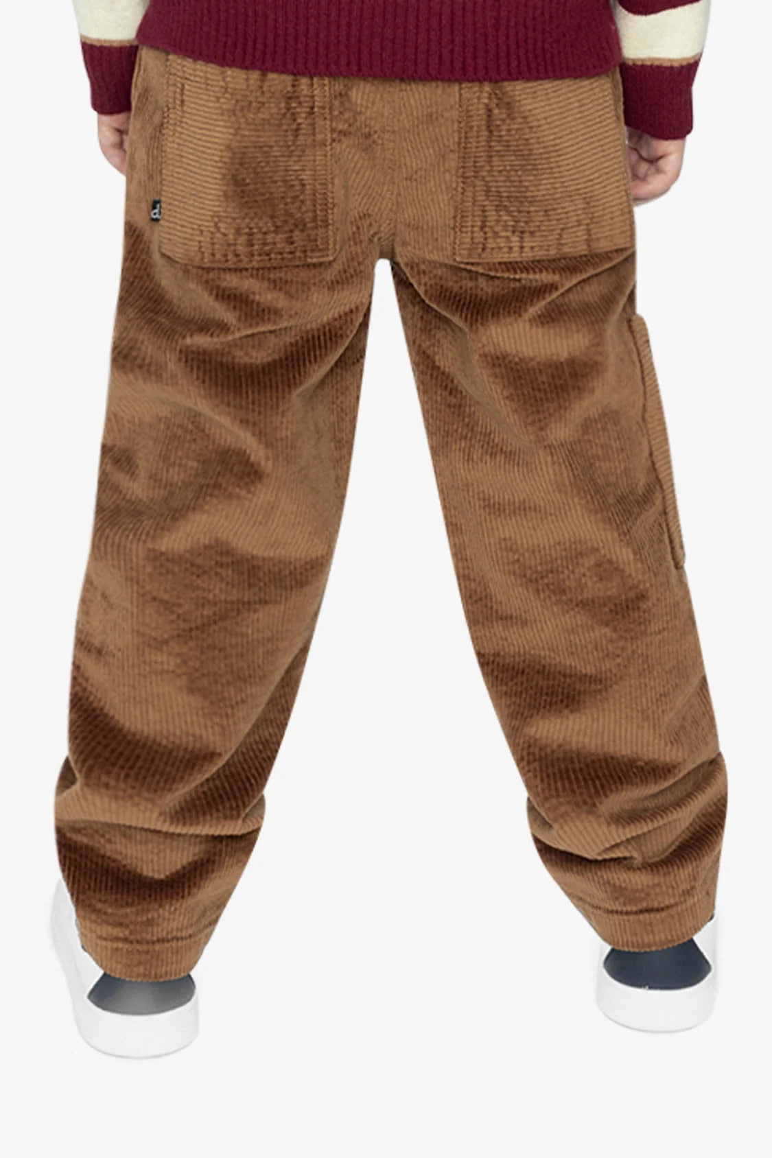 Stretch Corduroy Pants With Cargo Pocket Brown Sugar