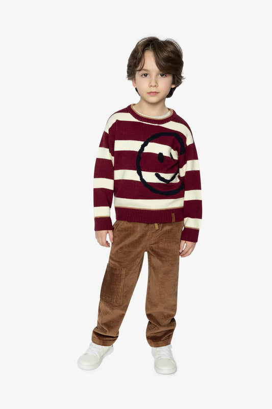 Stretch Corduroy Pants With Cargo Pocket Brown Sugar