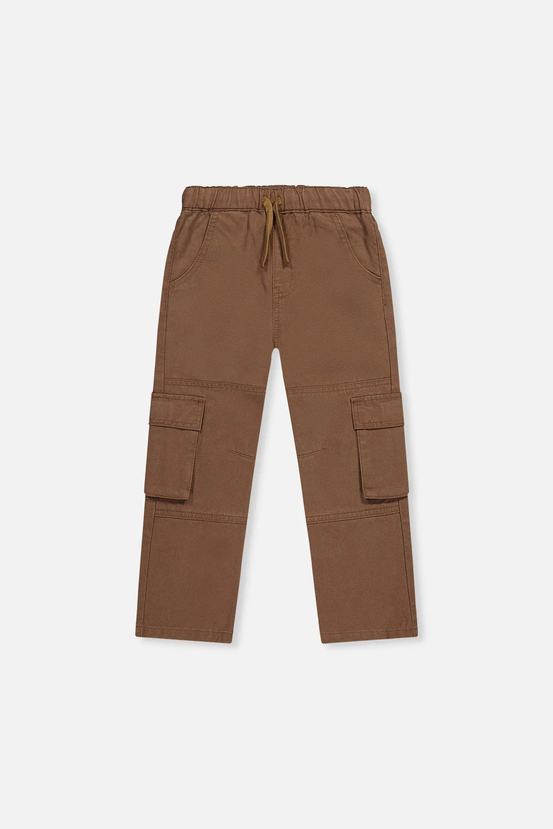 Twill Pants With Cargo Pockets Neutral Brown