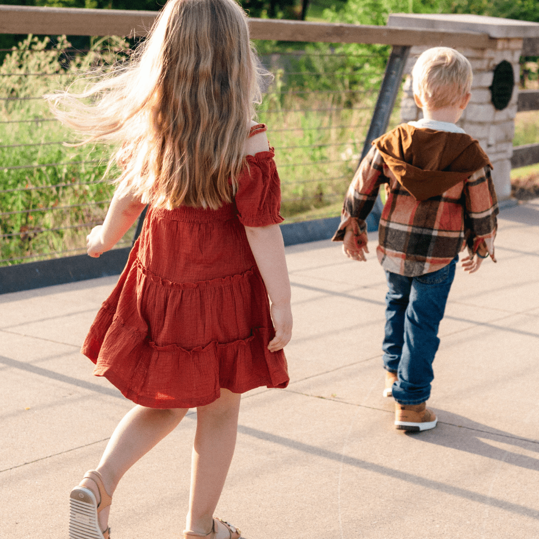 Copper Mommy & Me Tiered Dress - Girls
