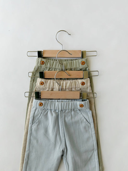 Boys Linen Dress PANTS with suspenders Britches Cotton Linen