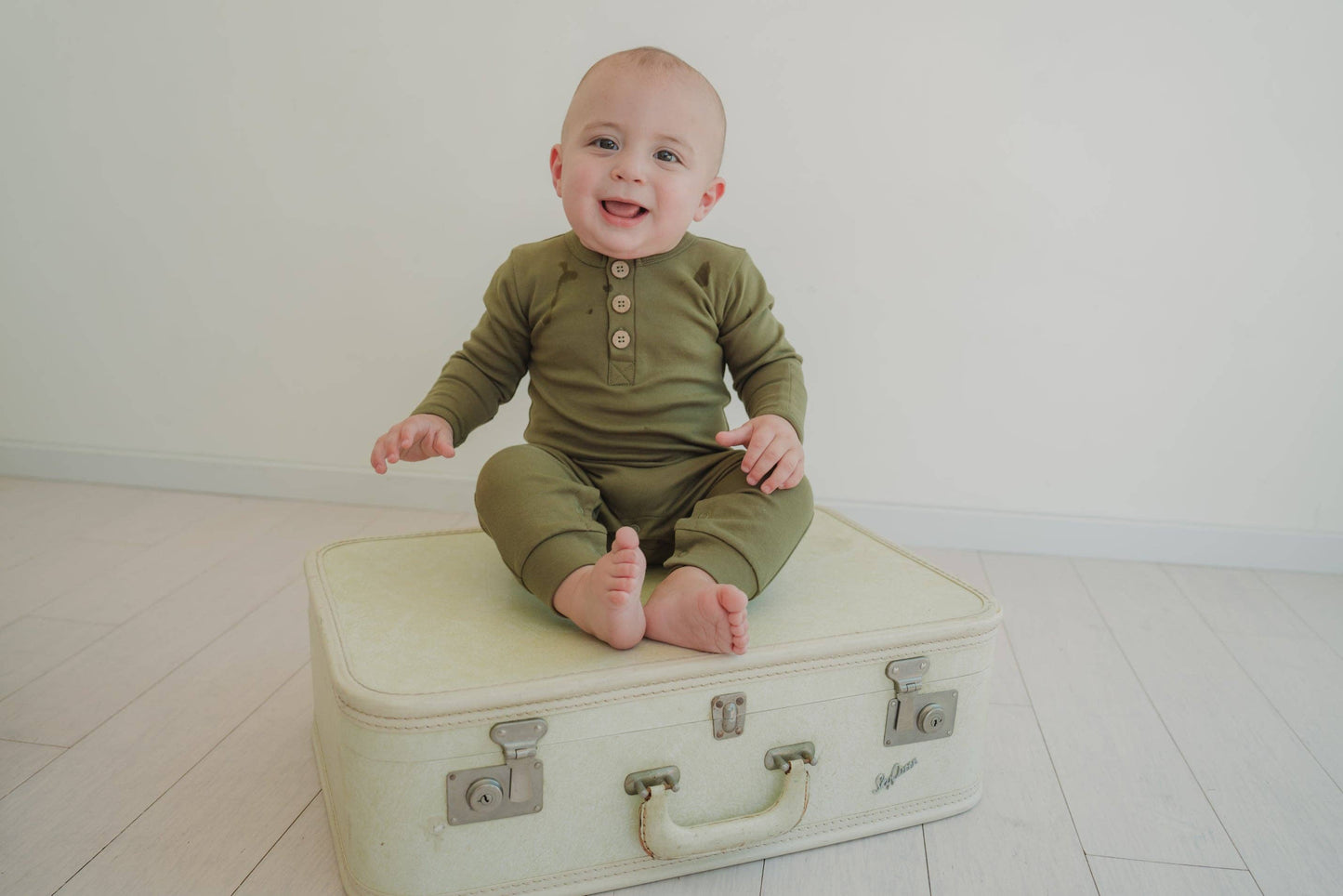 The River-Moss Green-long sleeve/full pant/ organic lounging