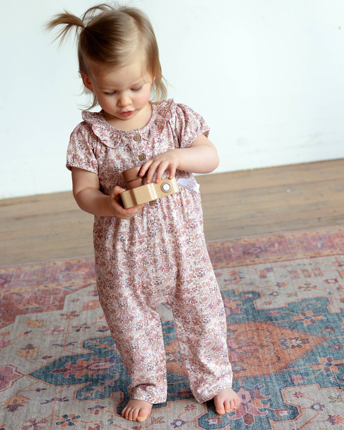 Frill Collar Romper - Spring Bouquet