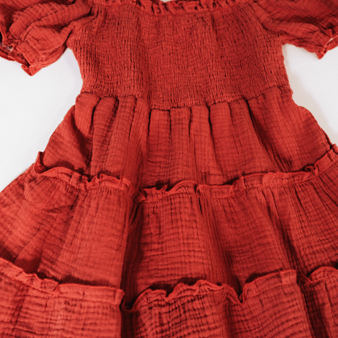 Copper Mommy & Me Tiered Dress - Girls