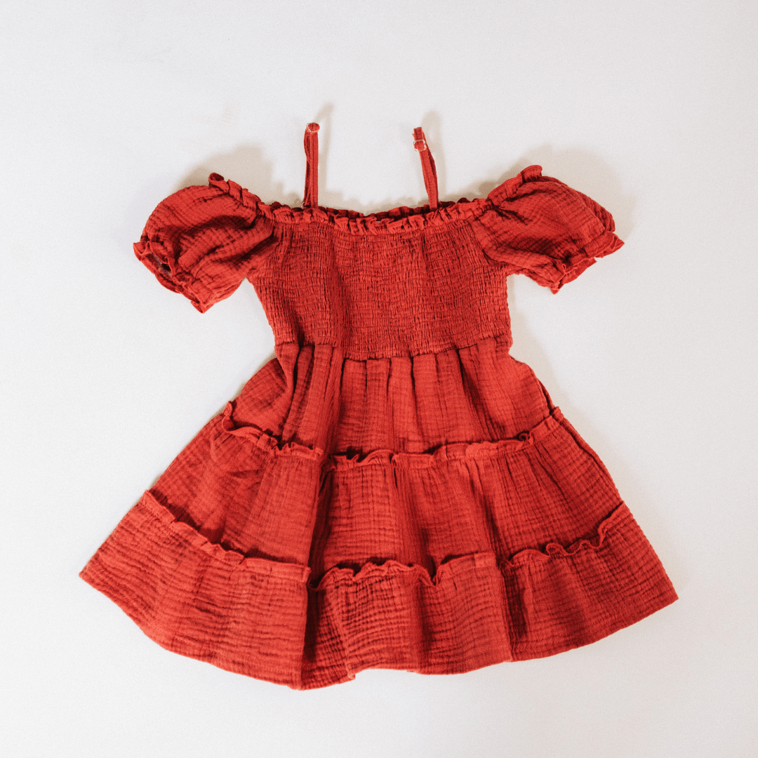 Copper Mommy & Me Tiered Dress - Girls