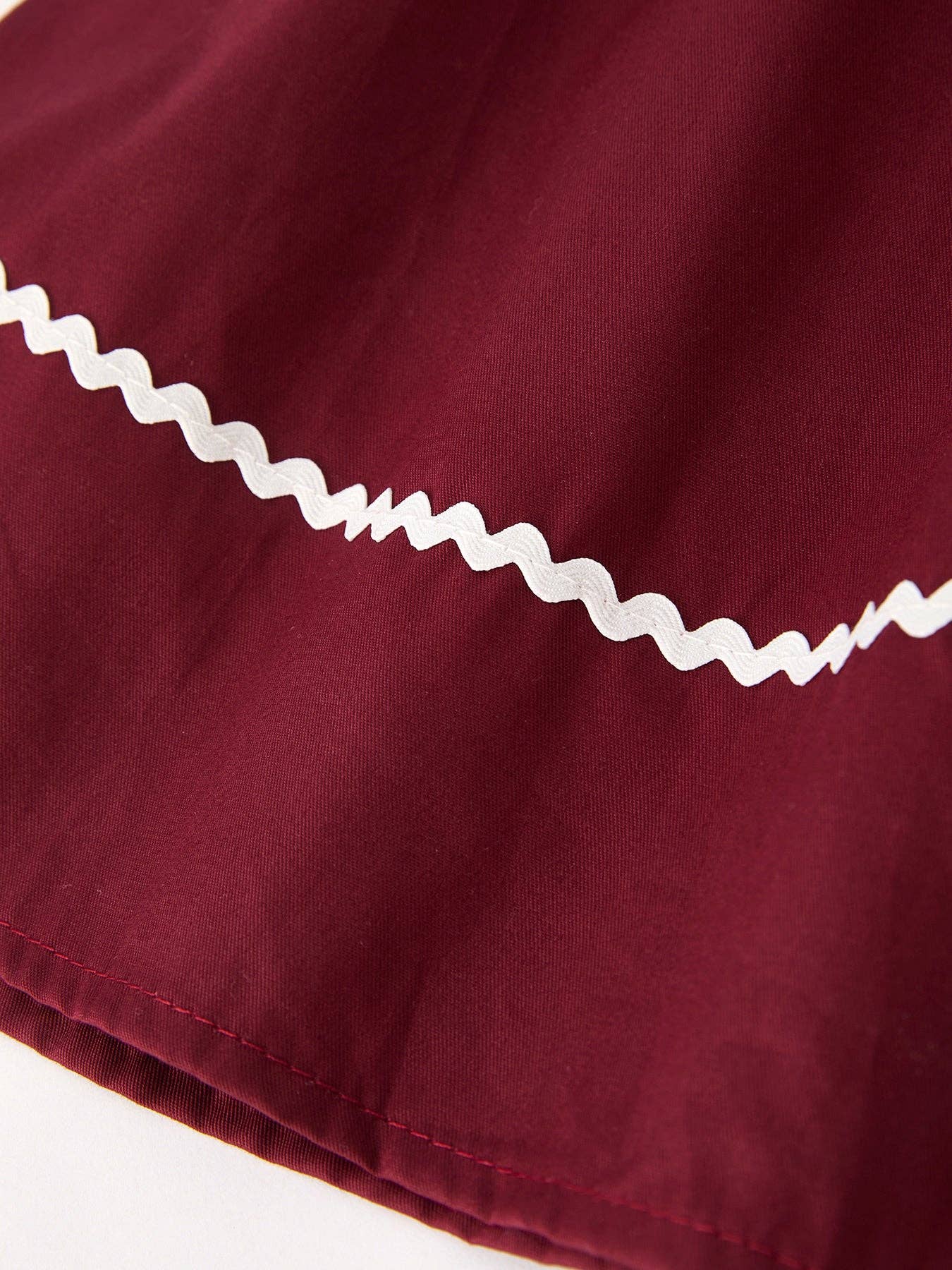 Dark Red Smocked Church Christ Bishop Christening Dress