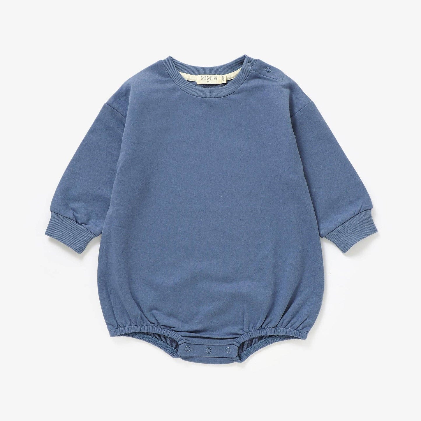 The Marley-Cornflower- long sleeve organic bubble romper
