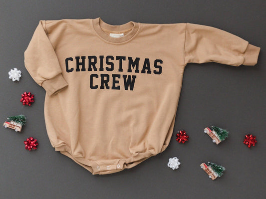 Christmas Crew Sweatshirt Romper Baby Bubble Baby Clothes