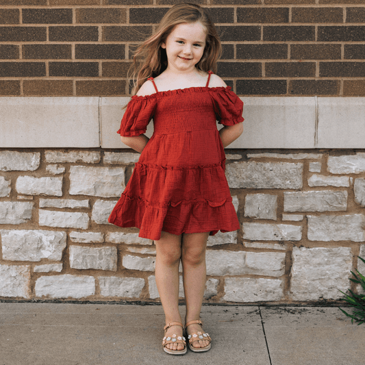 Copper Mommy & Me Tiered Dress - Girls