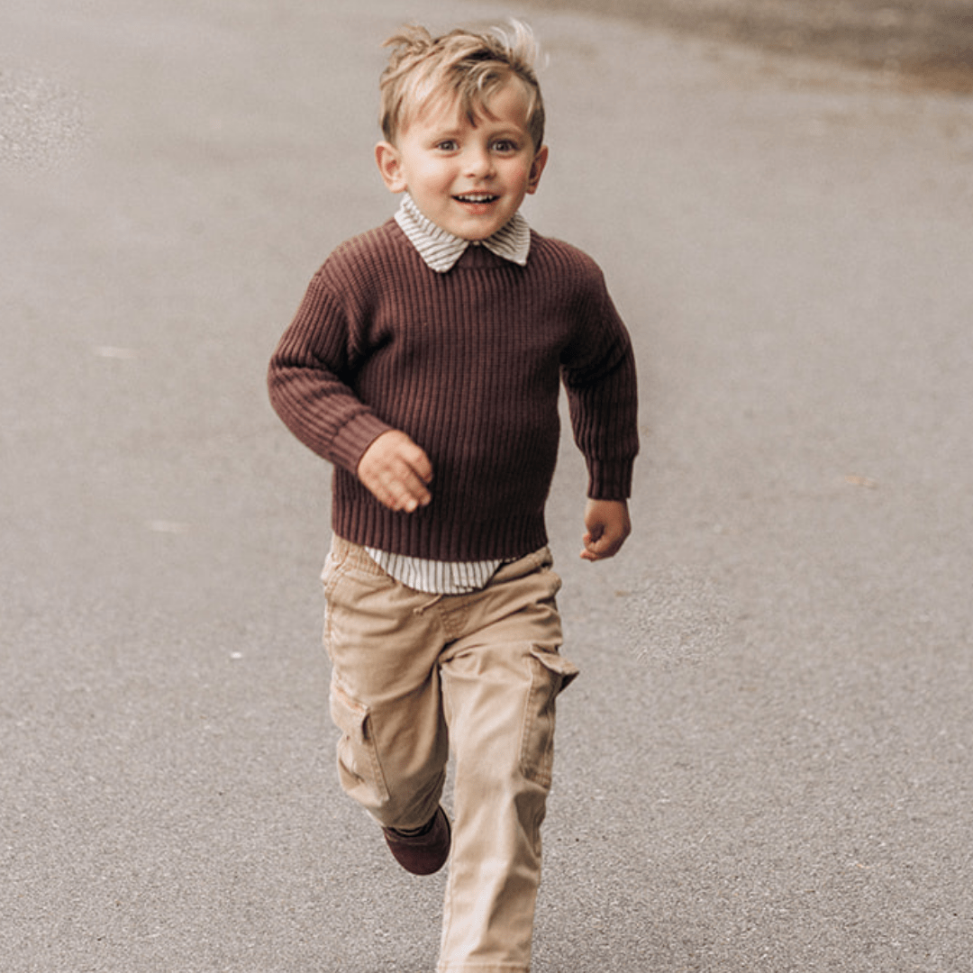 Chocolate Brown Knit Pullover Sweater - Baby & Kids