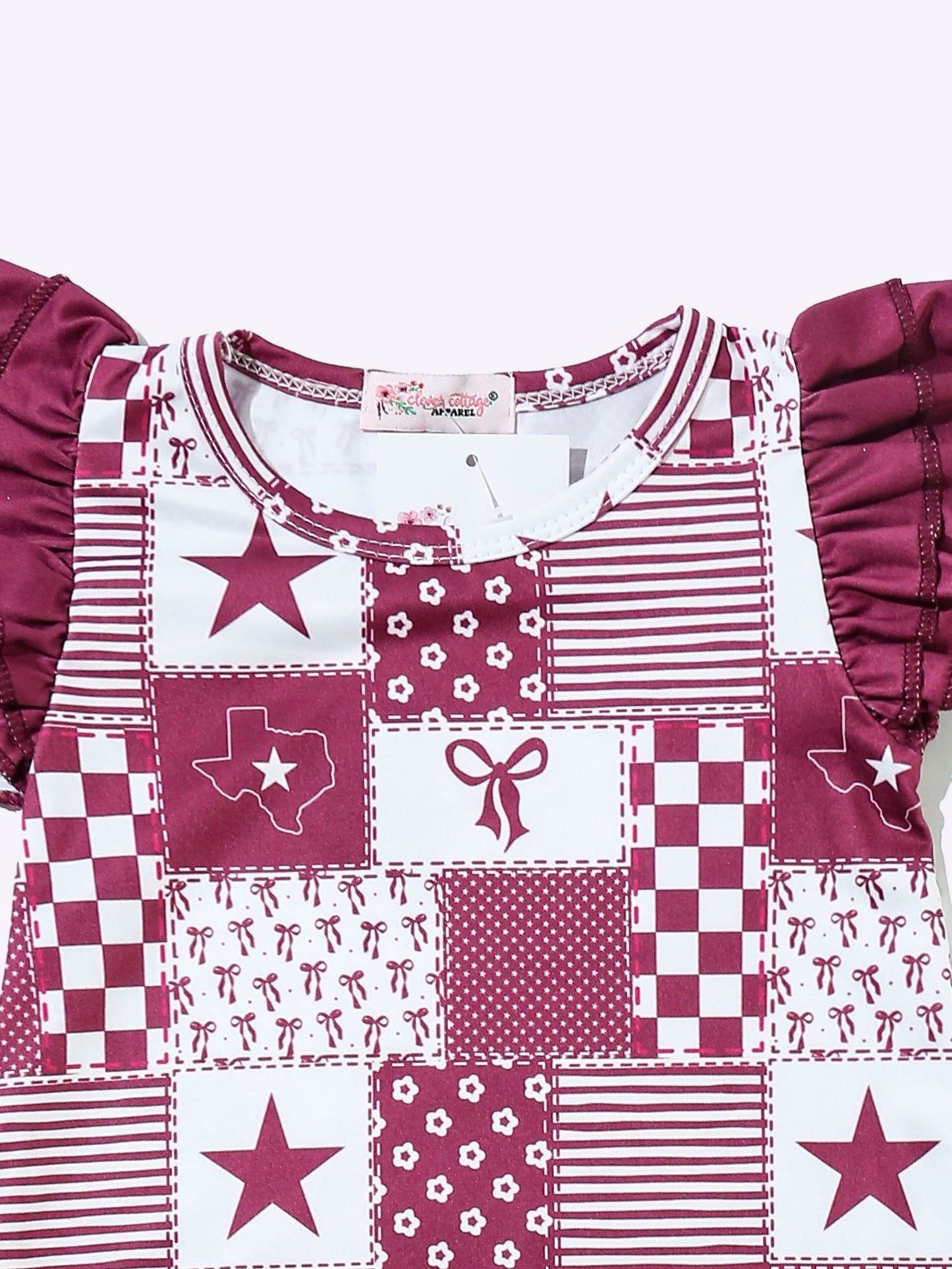Texas Maroon Baby Romper