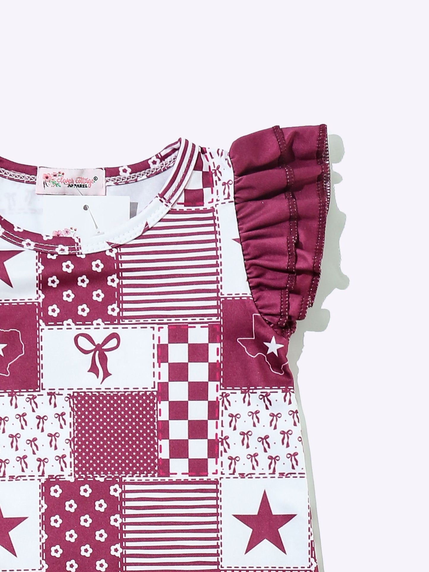 Texas Maroon Baby Romper