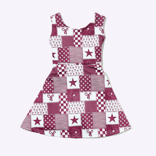 Texas Maroon Girls Athletic Dress