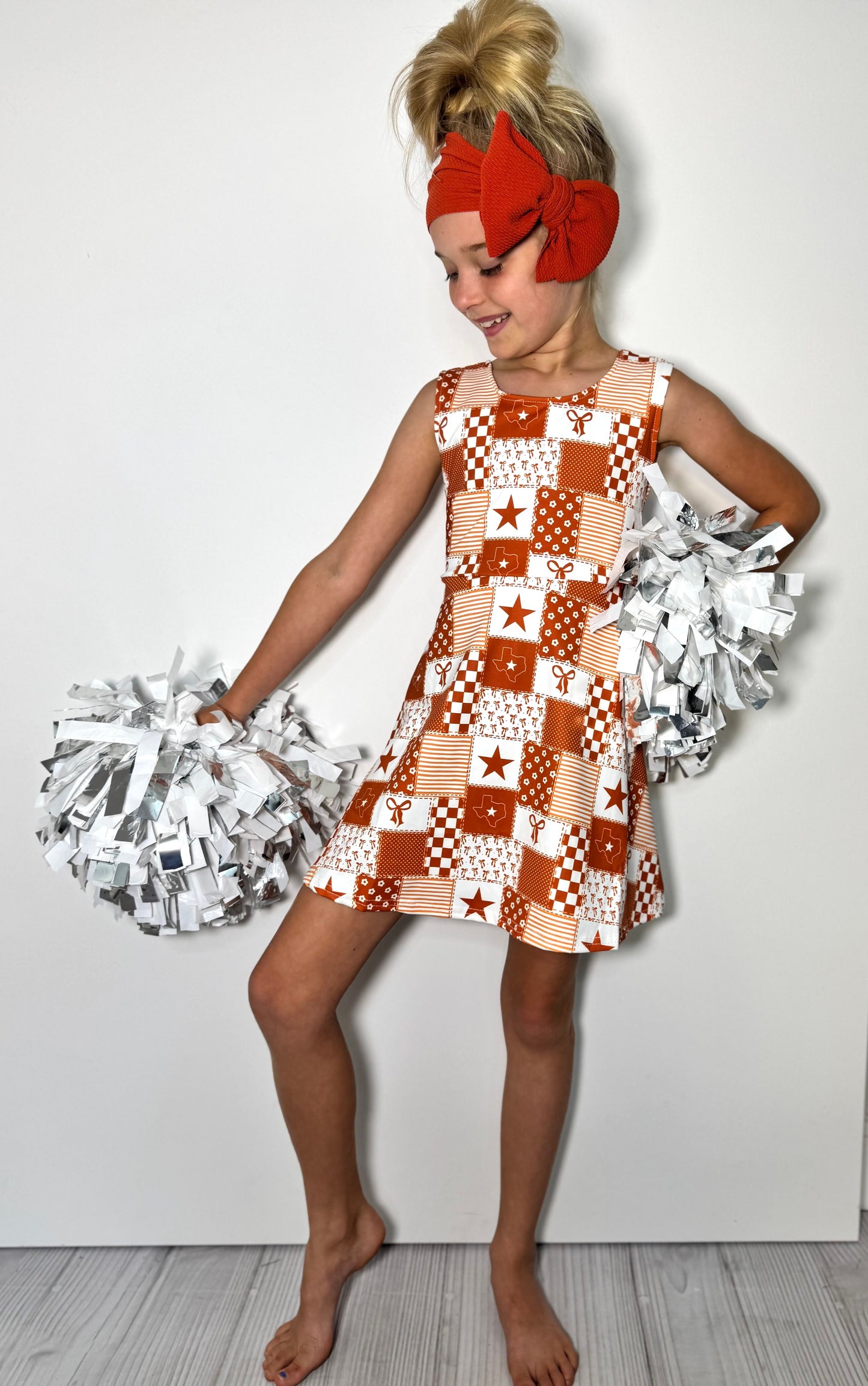Texas Orange Girls Athletic Dress